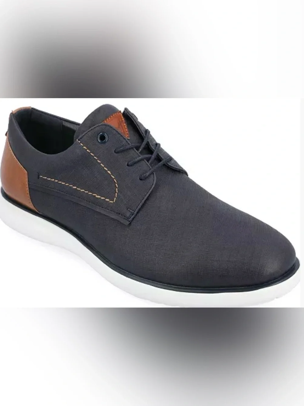 Vance Co. Men's Kirkwell Tru Comfort Foam Lace-Up Navy Derby 12